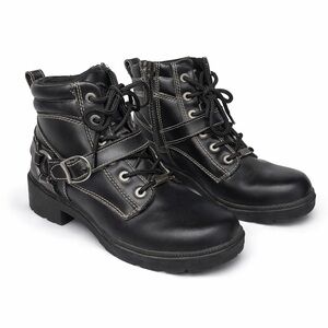 Milwaukee Leather Freedom Flex Women’s Motorcycle Boots Black Size 8.5 Side Zip